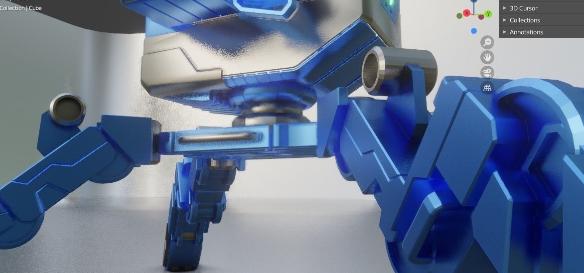 mech robot Low-poly 3D model_19