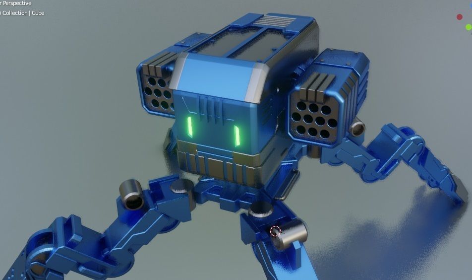 mech robot Low-poly 3D model_22