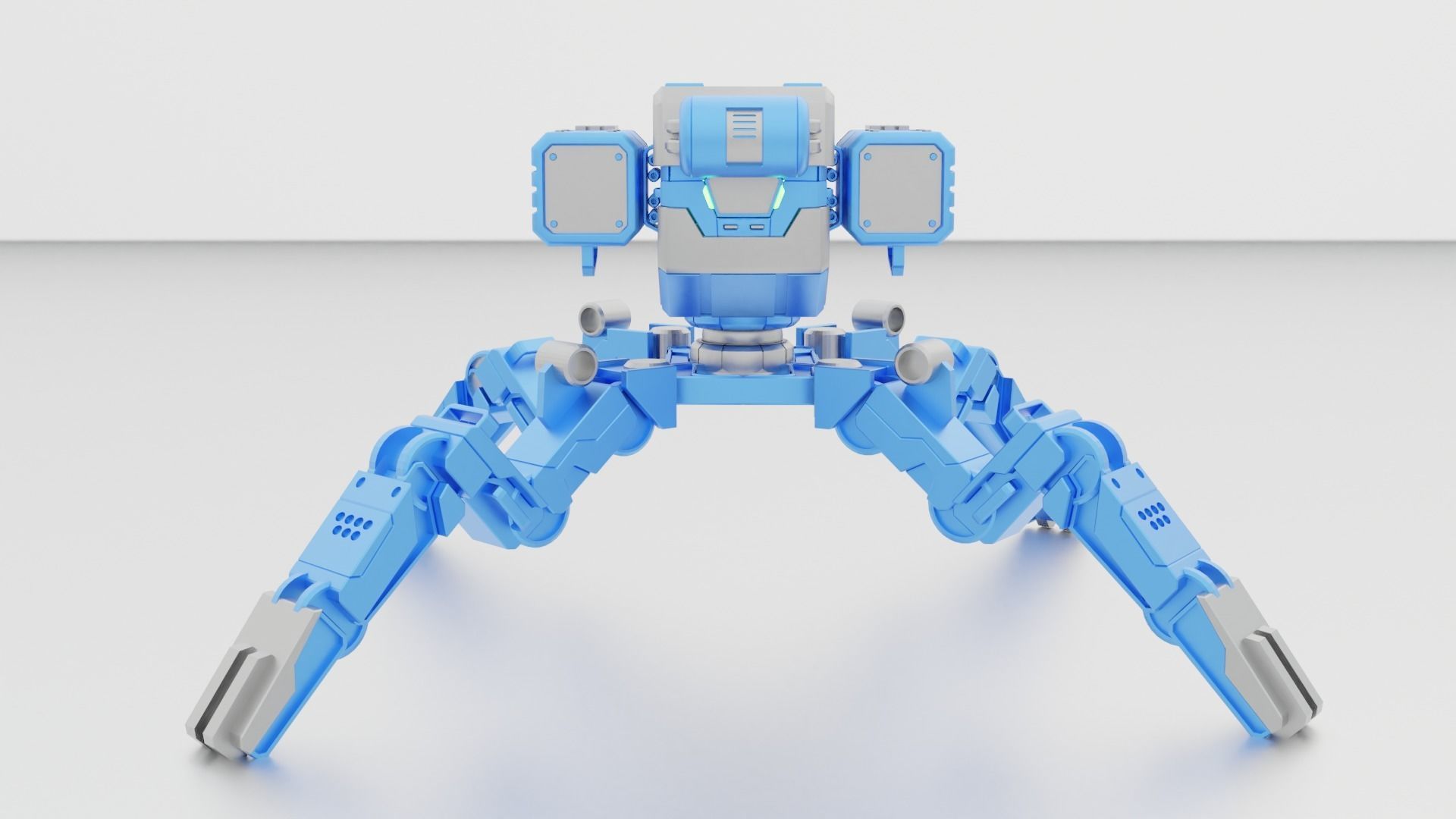 mech robot Low-poly 3D model_3