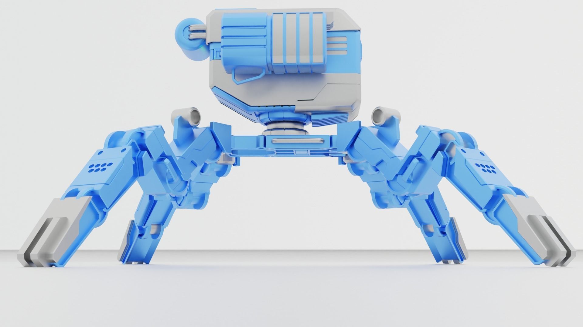 mech robot Low-poly 3D model_6