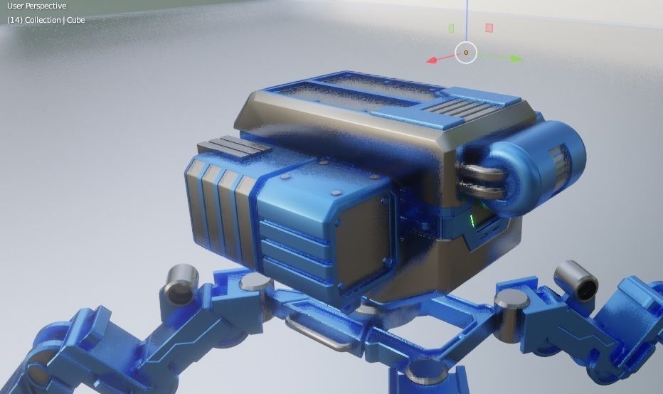 mech robot Low-poly 3D model_16