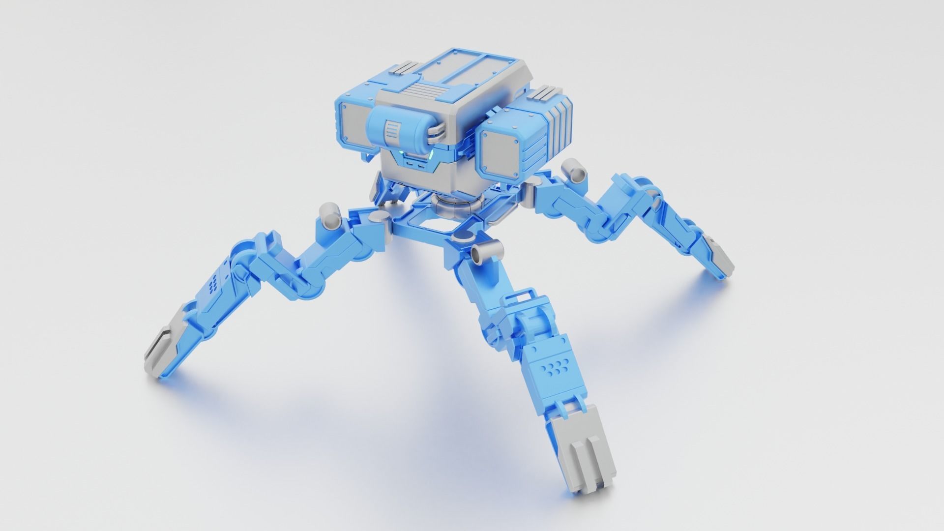 mech robot Low-poly 3D model_5