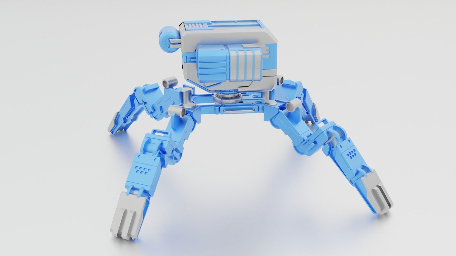mech robot Low-poly 3D model_13