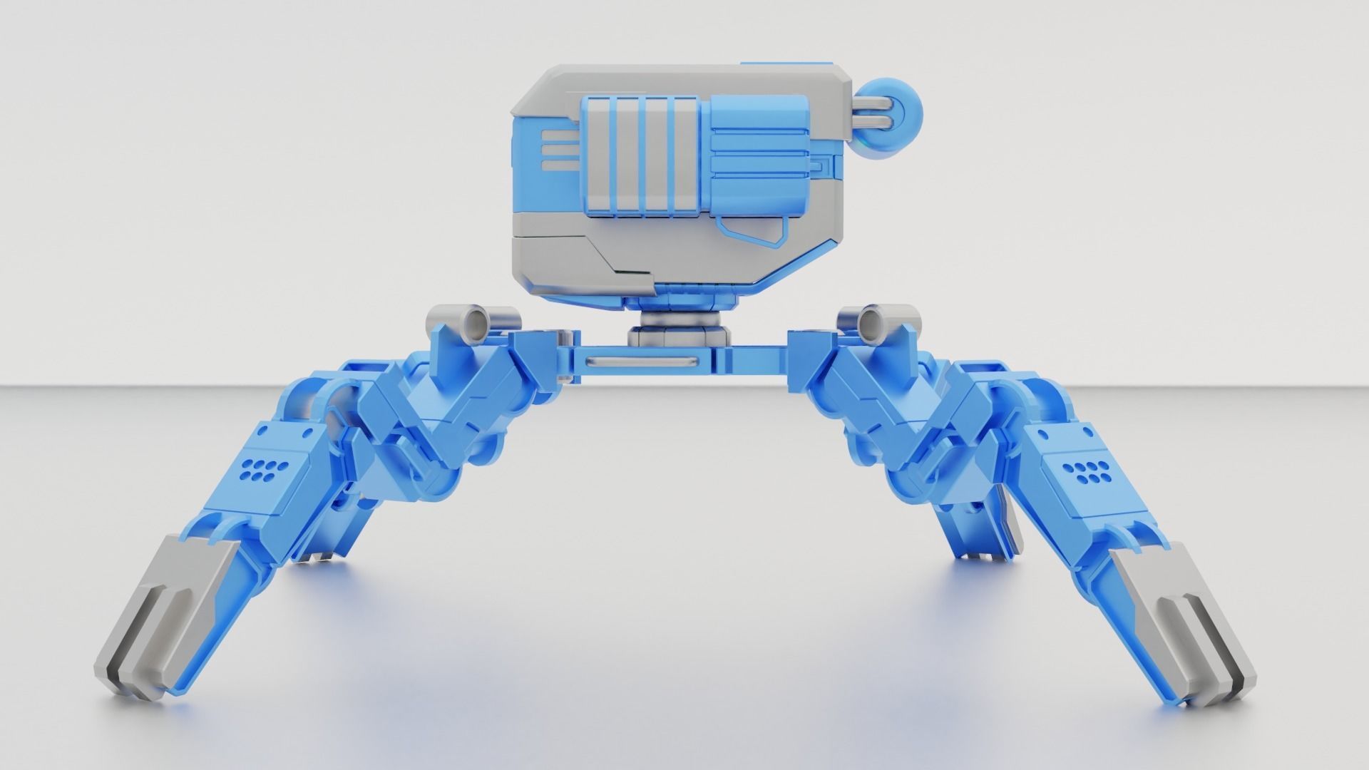mech robot Low-poly 3D model_2
