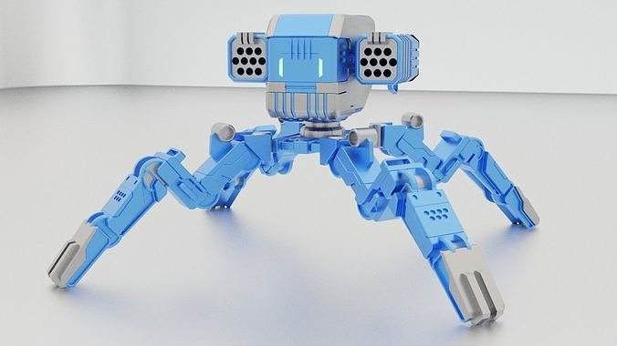 mech robot Low-poly 3D model