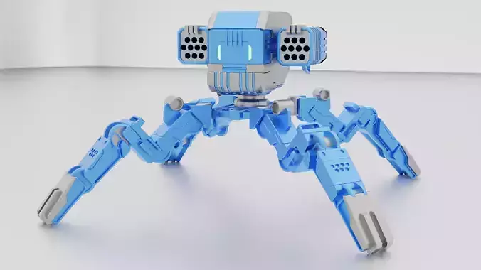 mech robot Low-poly 3D model