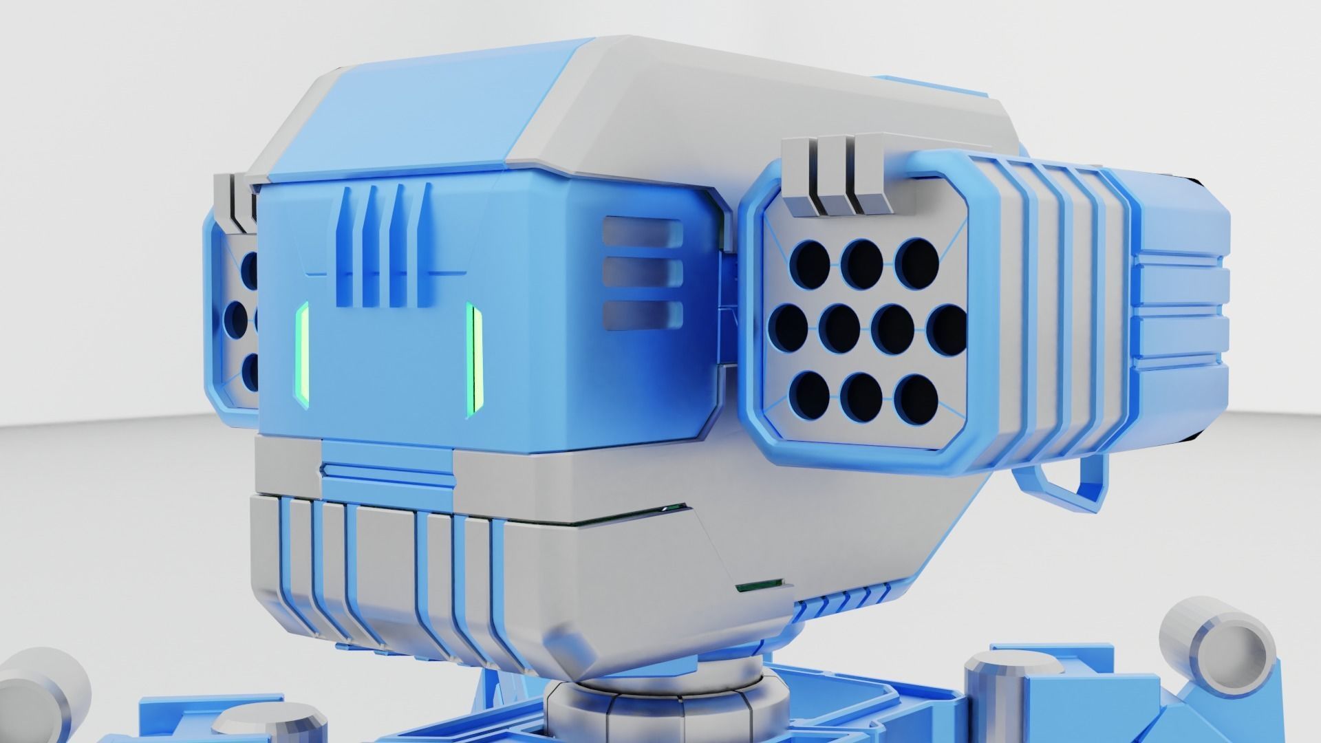 mech robot Low-poly 3D model_15