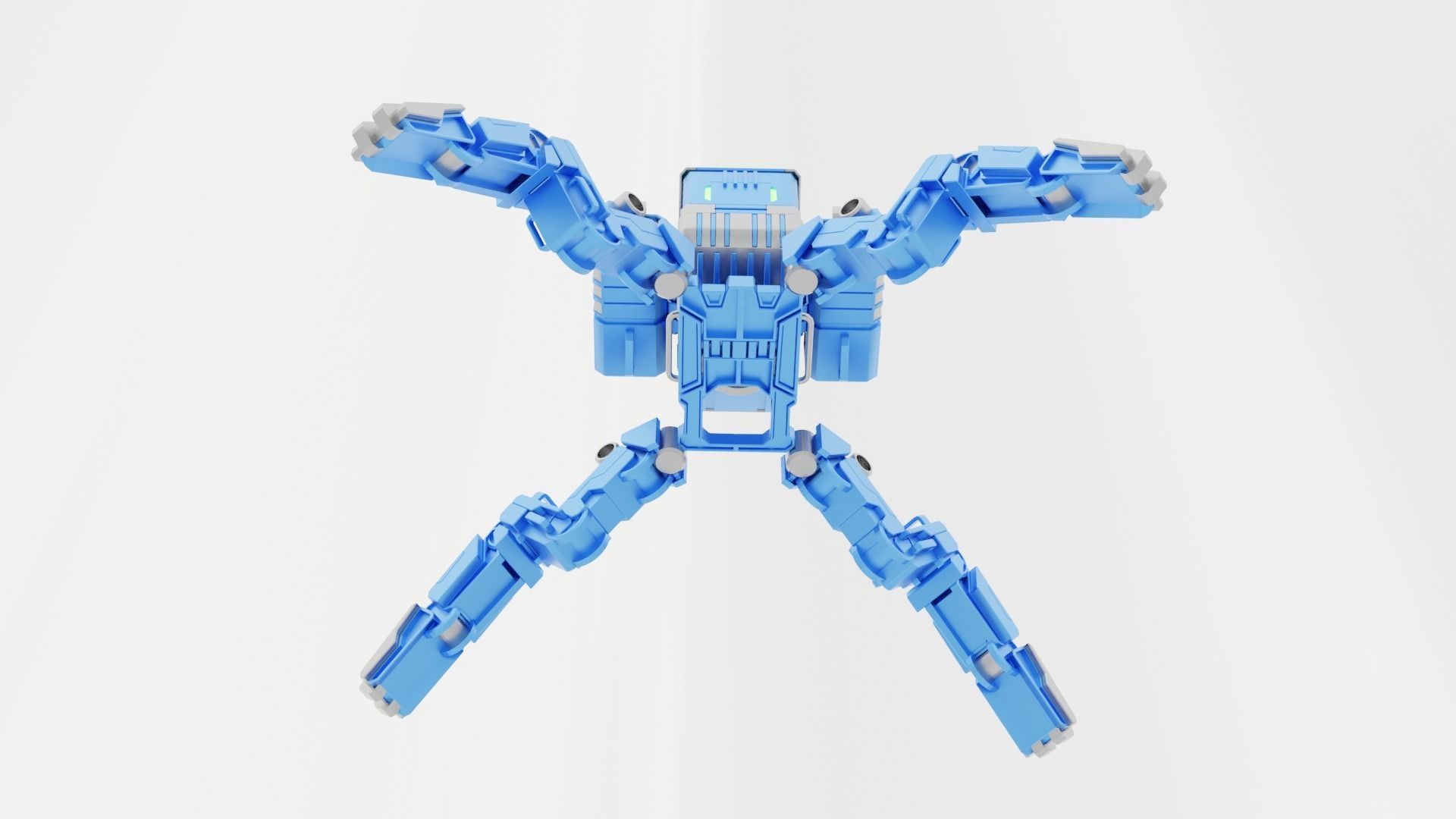 mech robot Low-poly 3D model_8