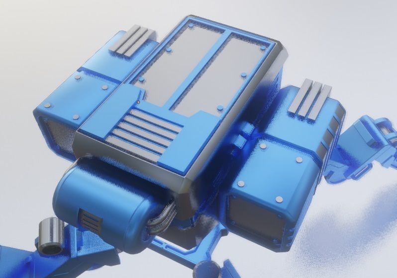 mech robot Low-poly 3D model_21