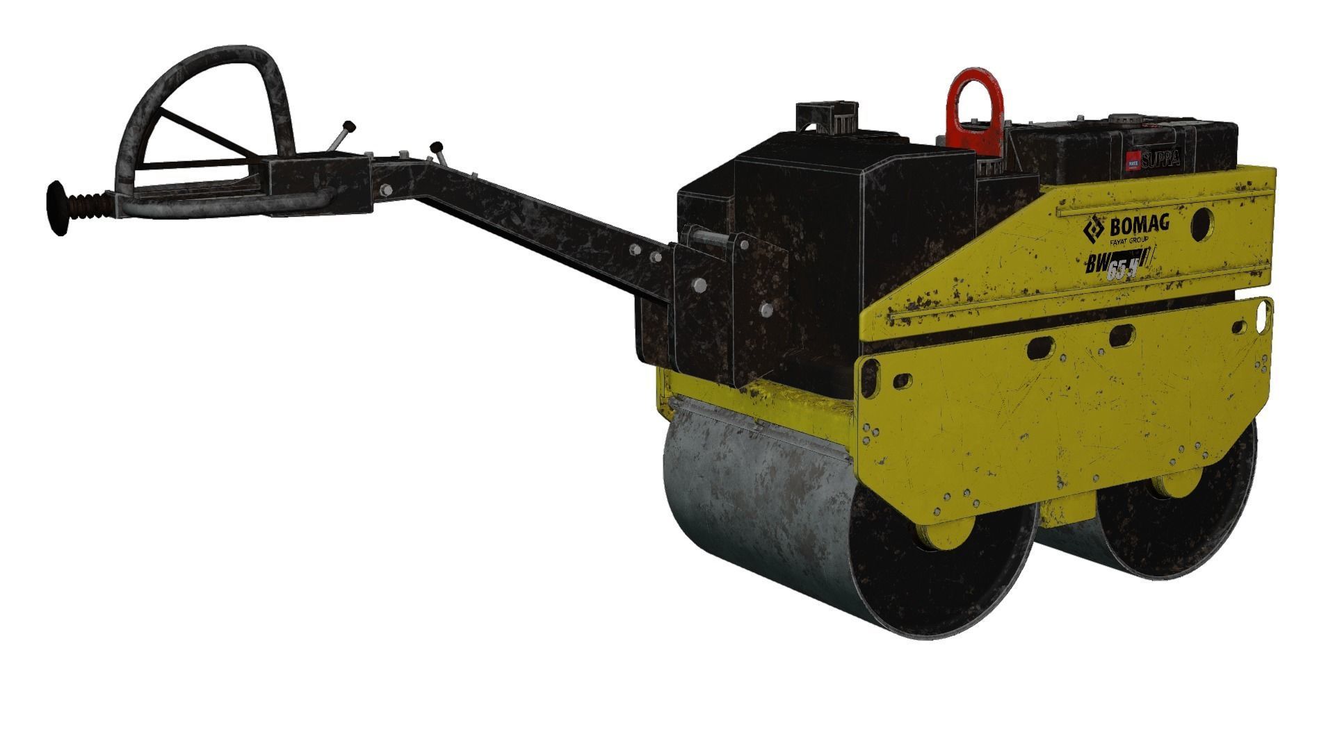 Vibrating Roller Bomag BW 65H 3D model CGTrader