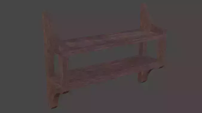 Old Shelf - Lowpoly Gameready PBR