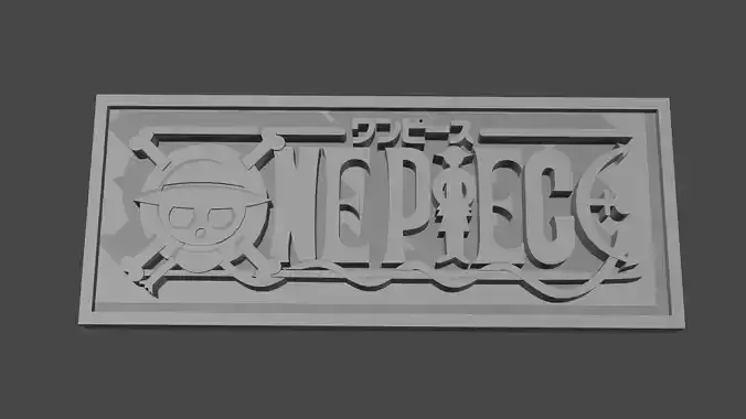 One Piece Logo Text 3D model