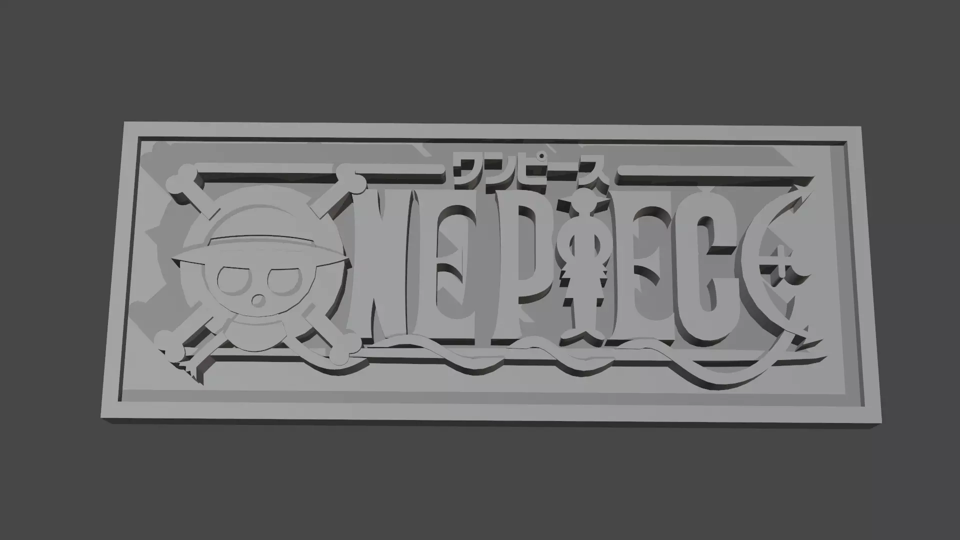 One Piece Logo Text 3D model