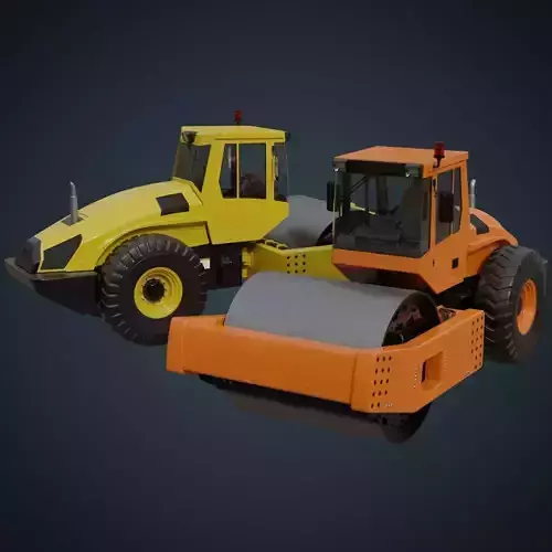 Compactor 1A Low-poly 3D model