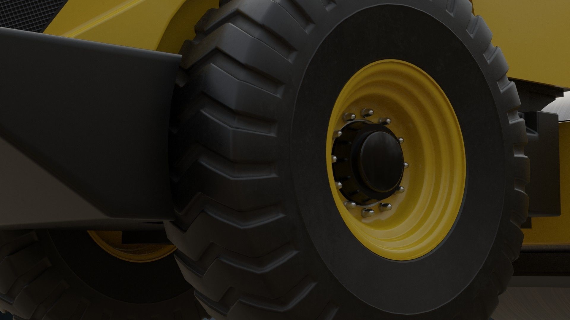 Compactor 1A Low-poly 3D model_13