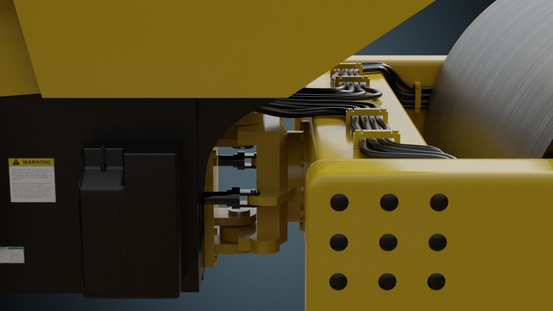 Compactor 1A Low-poly 3D model_10