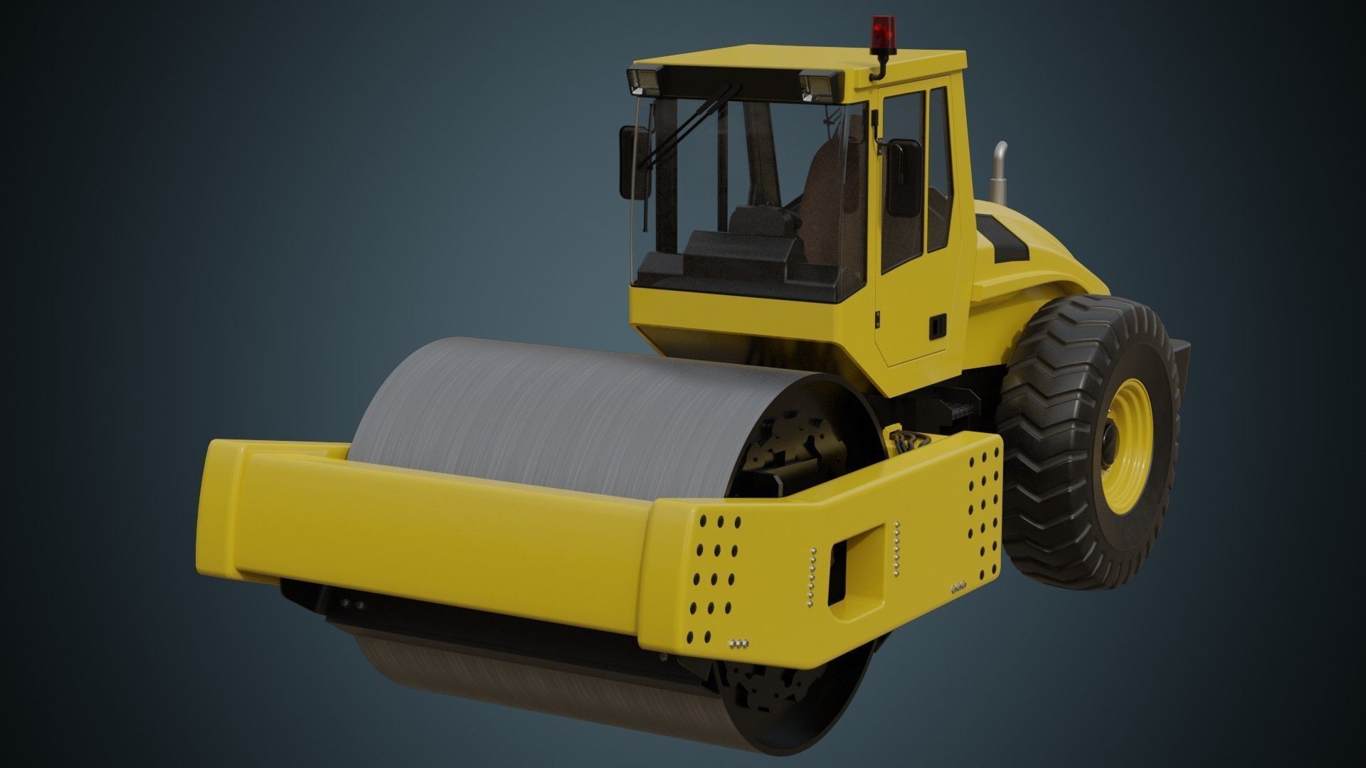 Compactor 1A Low-poly 3D model_4