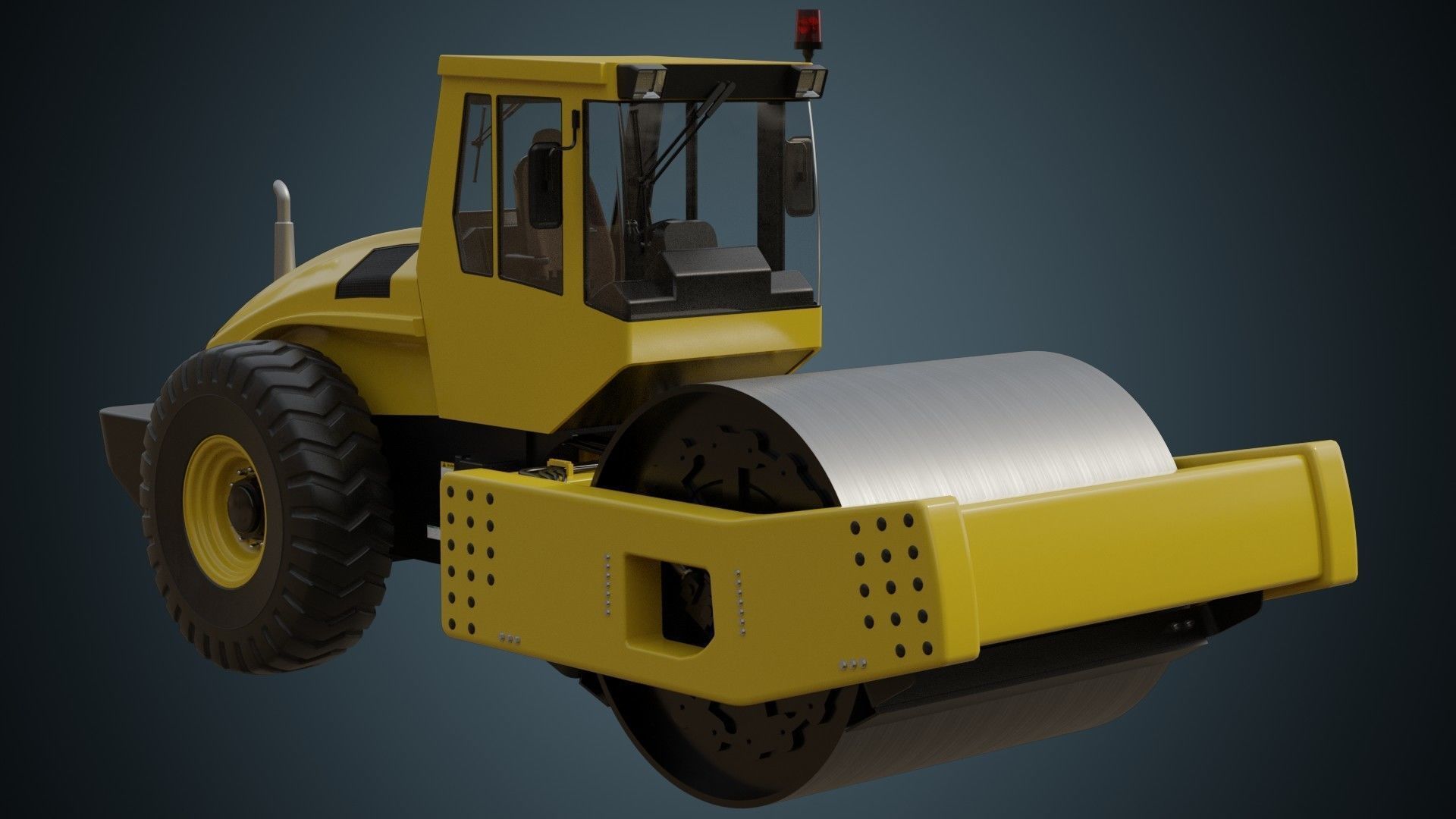 Compactor 1A Low-poly 3D model_5