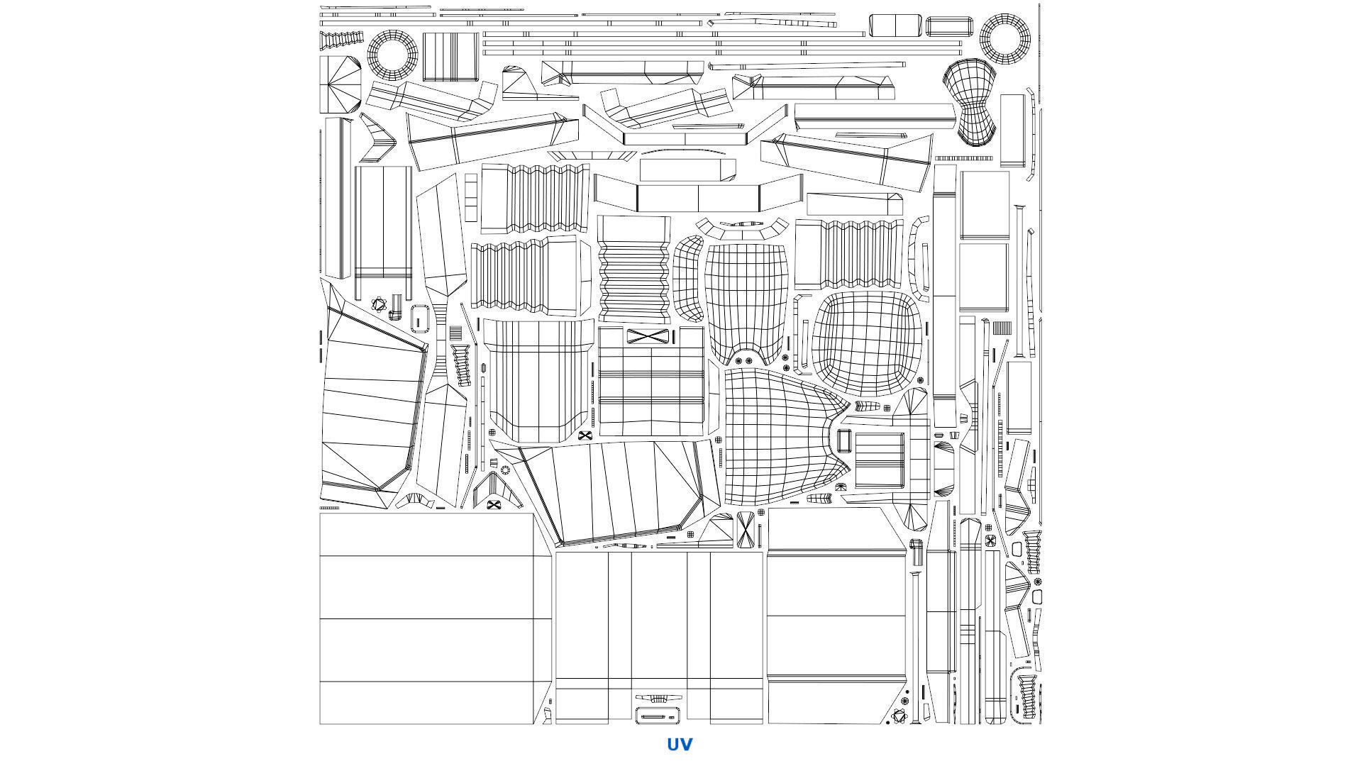Compactor 1A Low-poly 3D model_19