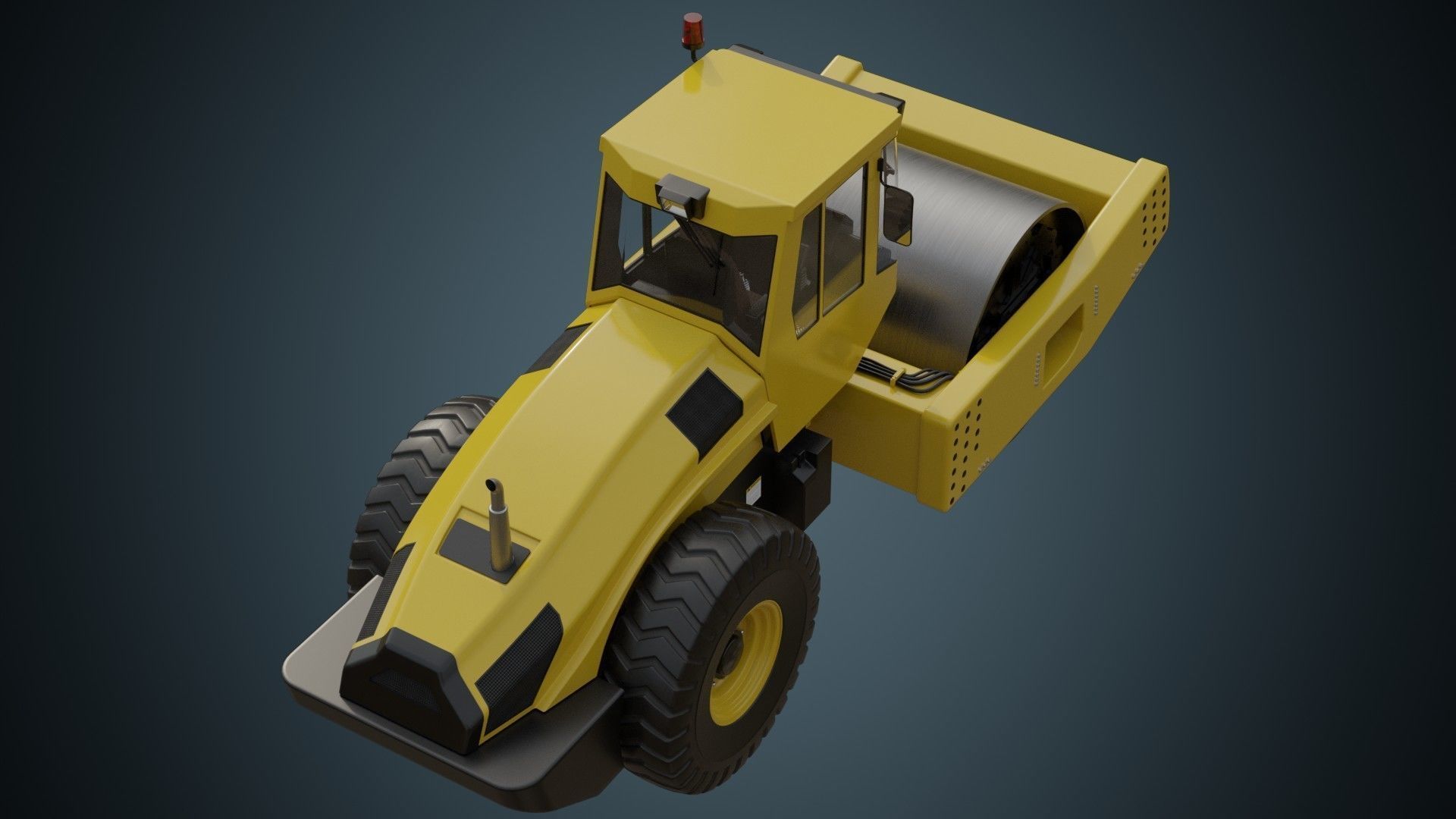 Compactor 1A Low-poly 3D model_6