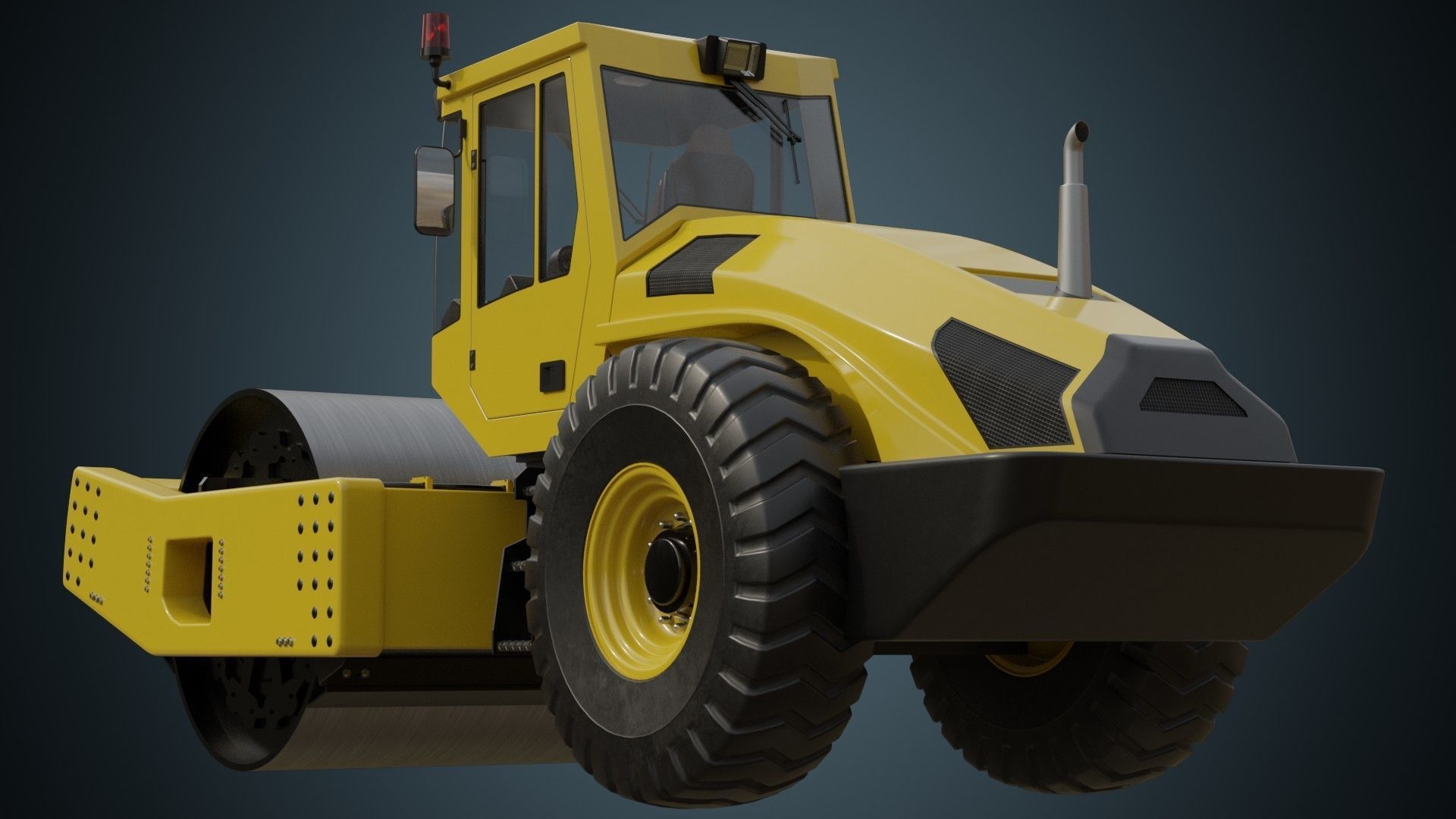 Compactor 1A Low-poly 3D model_7