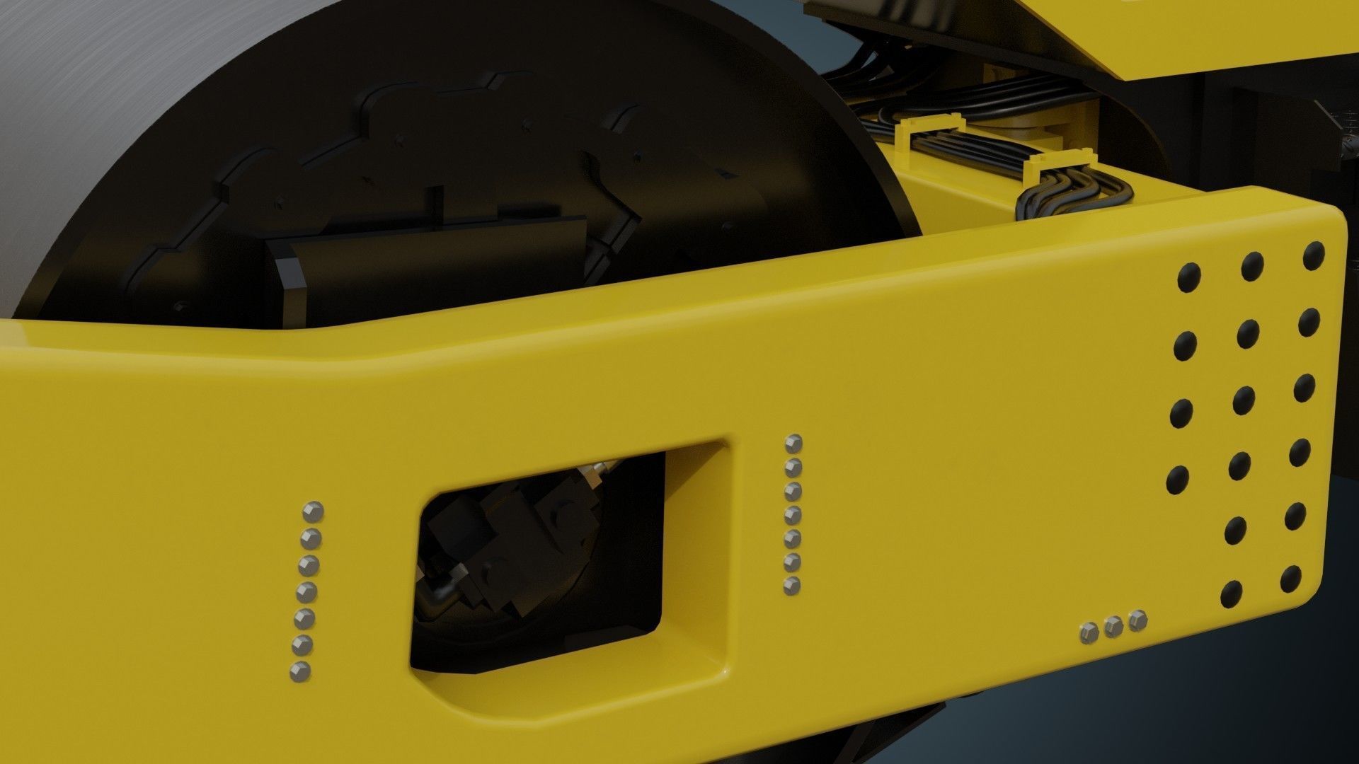 Compactor 1A Low-poly 3D model_9