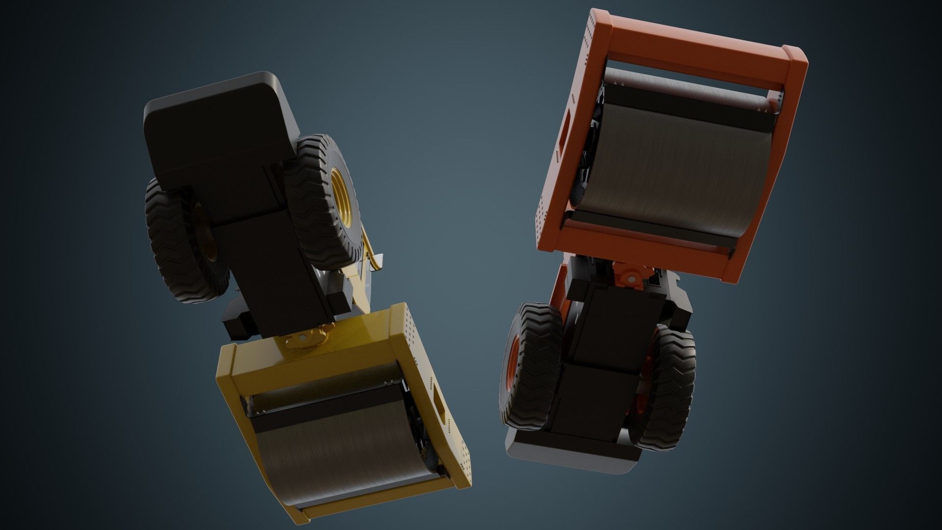 Compactor 1A Low-poly 3D model_3