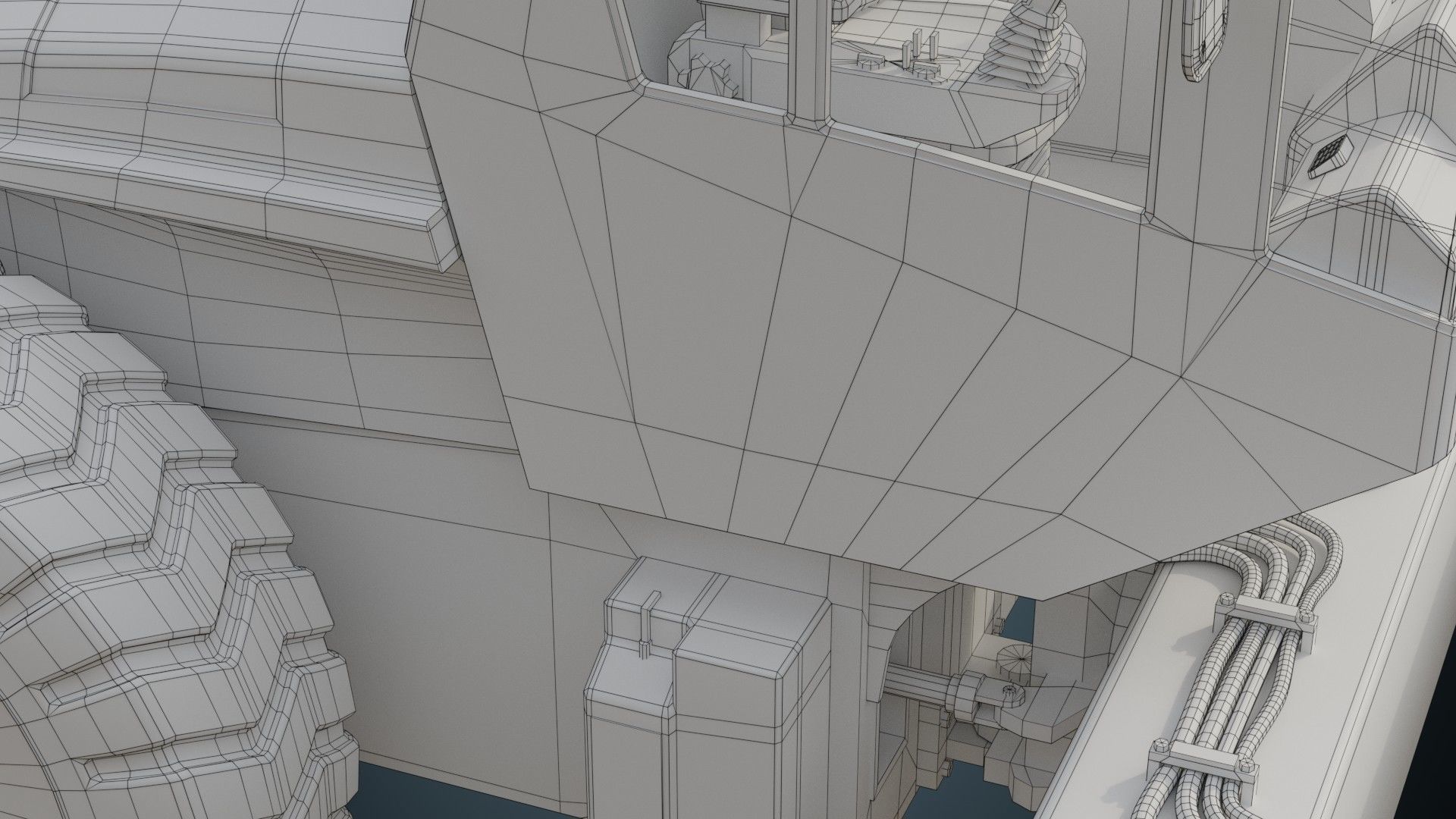 Compactor 1A Low-poly 3D model_17