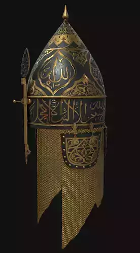 Islamic Helmet Fatih Sultan Mehmet Migfer Low-poly 3D model