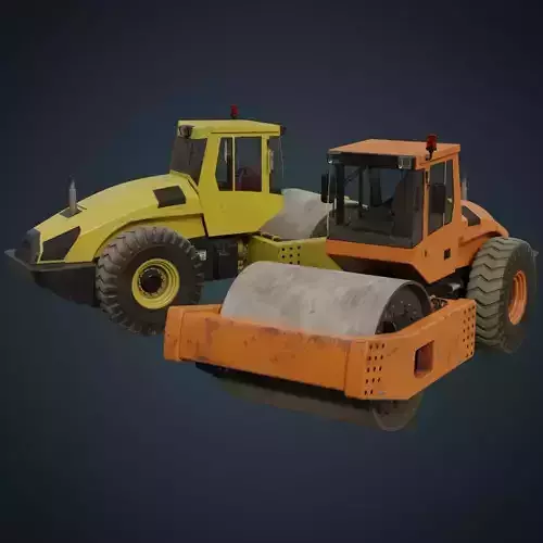 Compactor 1B Low-poly 3D model