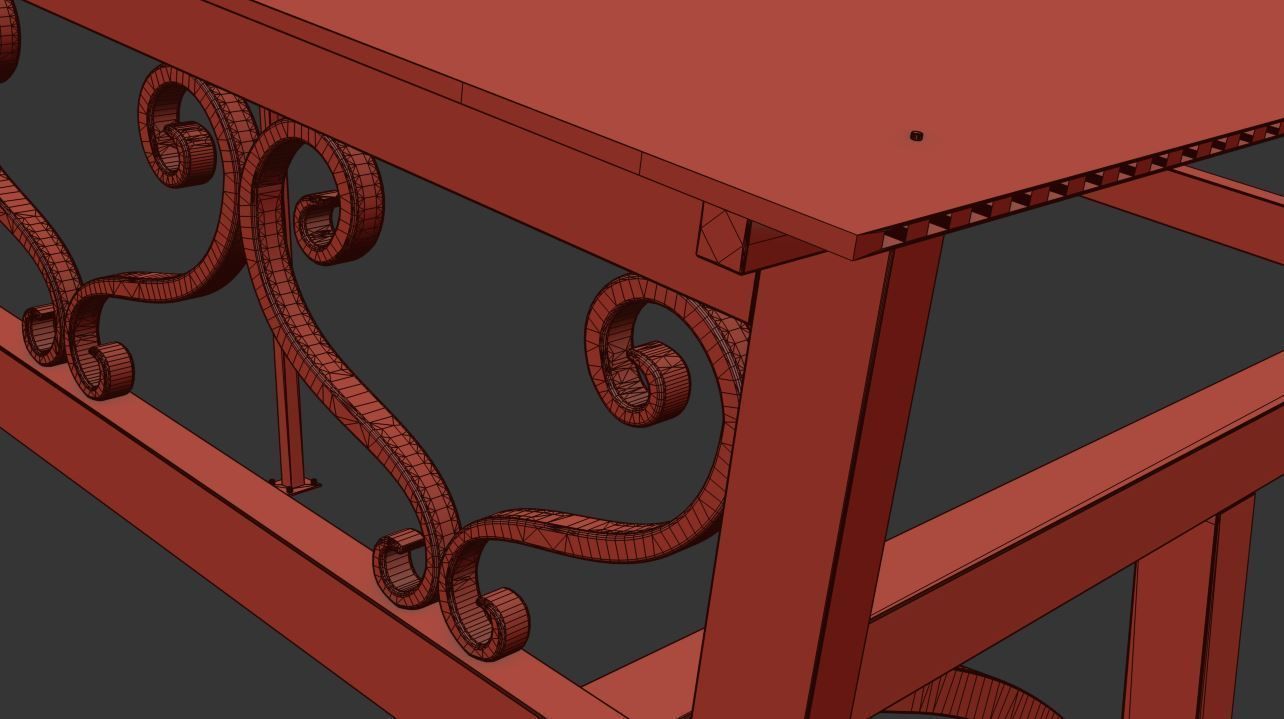 Carport metal structure with glass roof 3D model_10