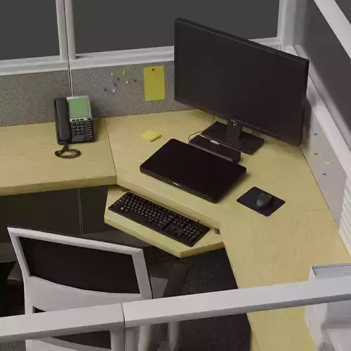 Office Cubicle Area 3D model