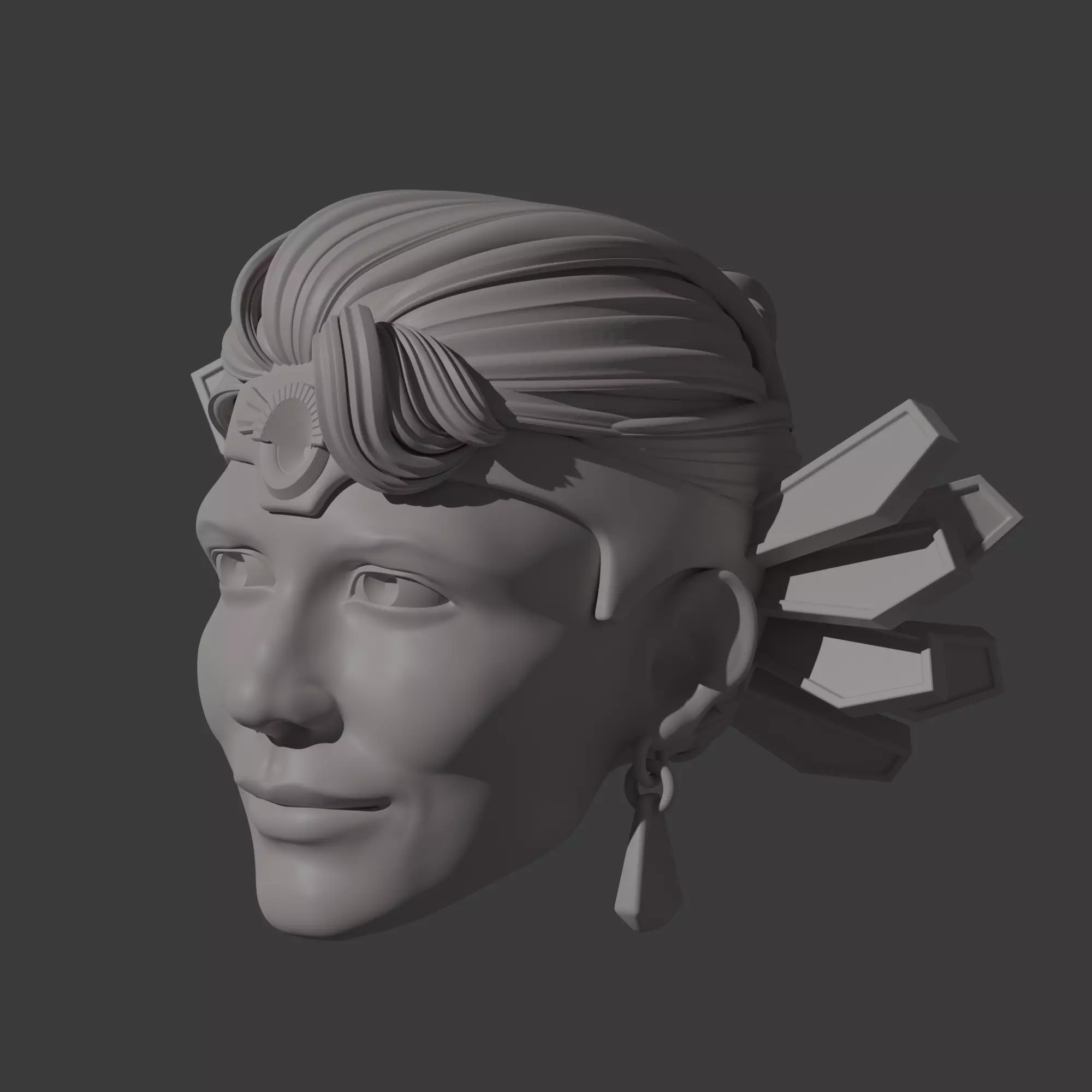 Satine Kryze Head Sculpt 3D print model_0