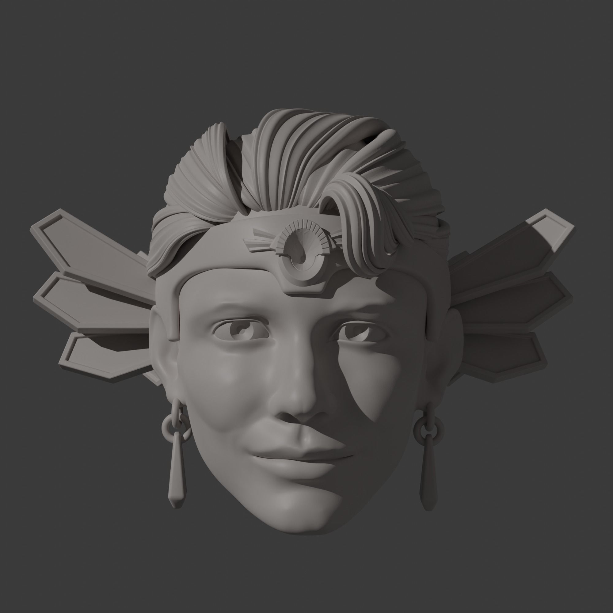 Satine Kryze Head Sculpt 3D print model_2