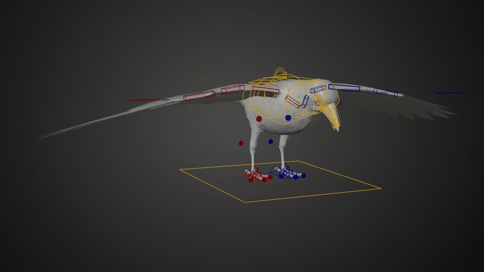 Carrion Crow Animated VFX Grace 3D model_21