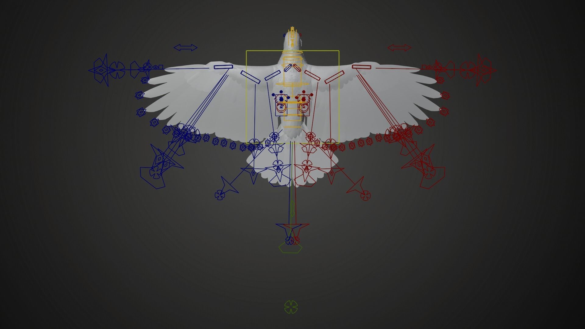 Carrion Crow Animated VFX Grace 3D model_24