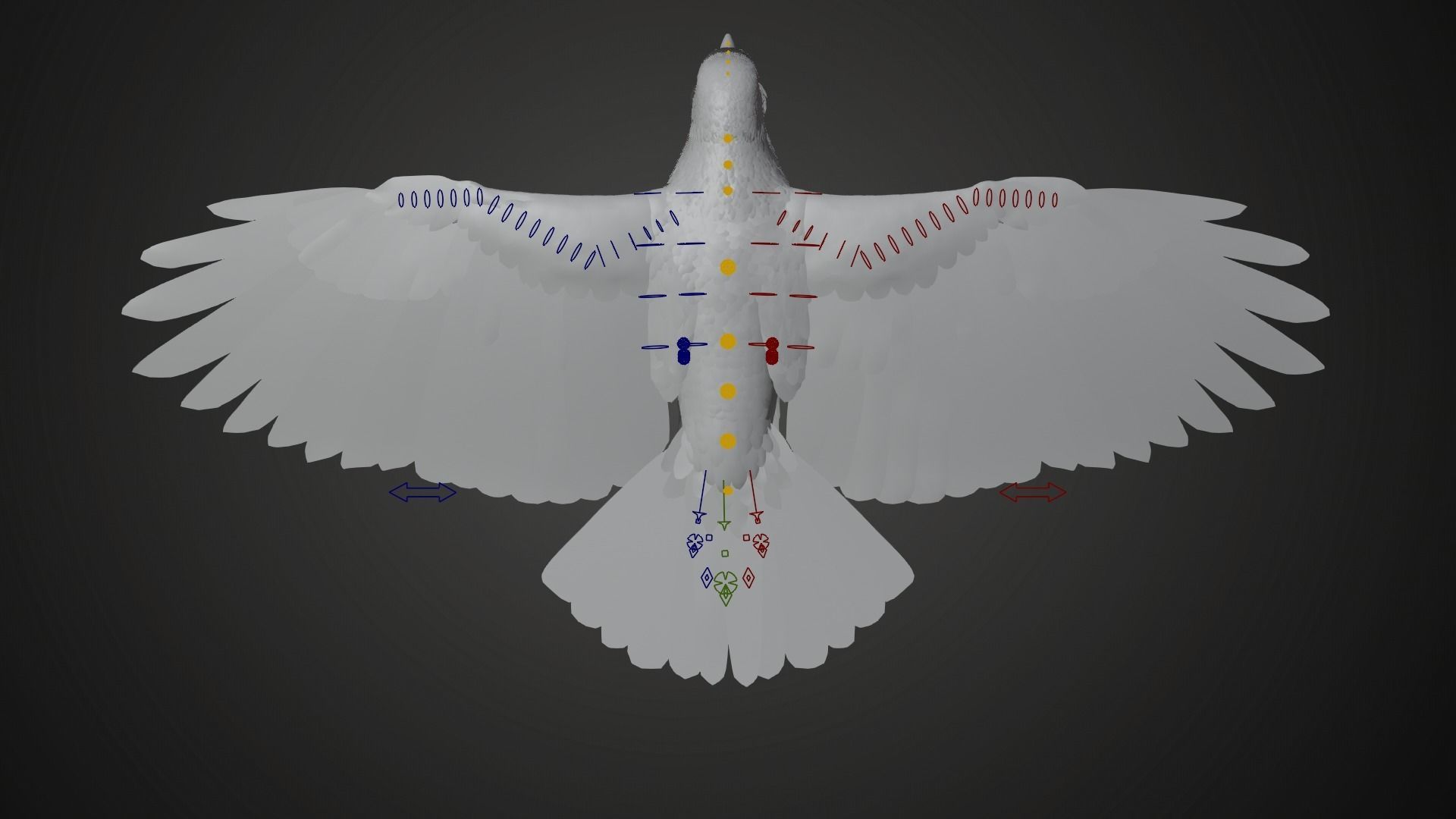 Carrion Crow Animated VFX Grace 3D model_28