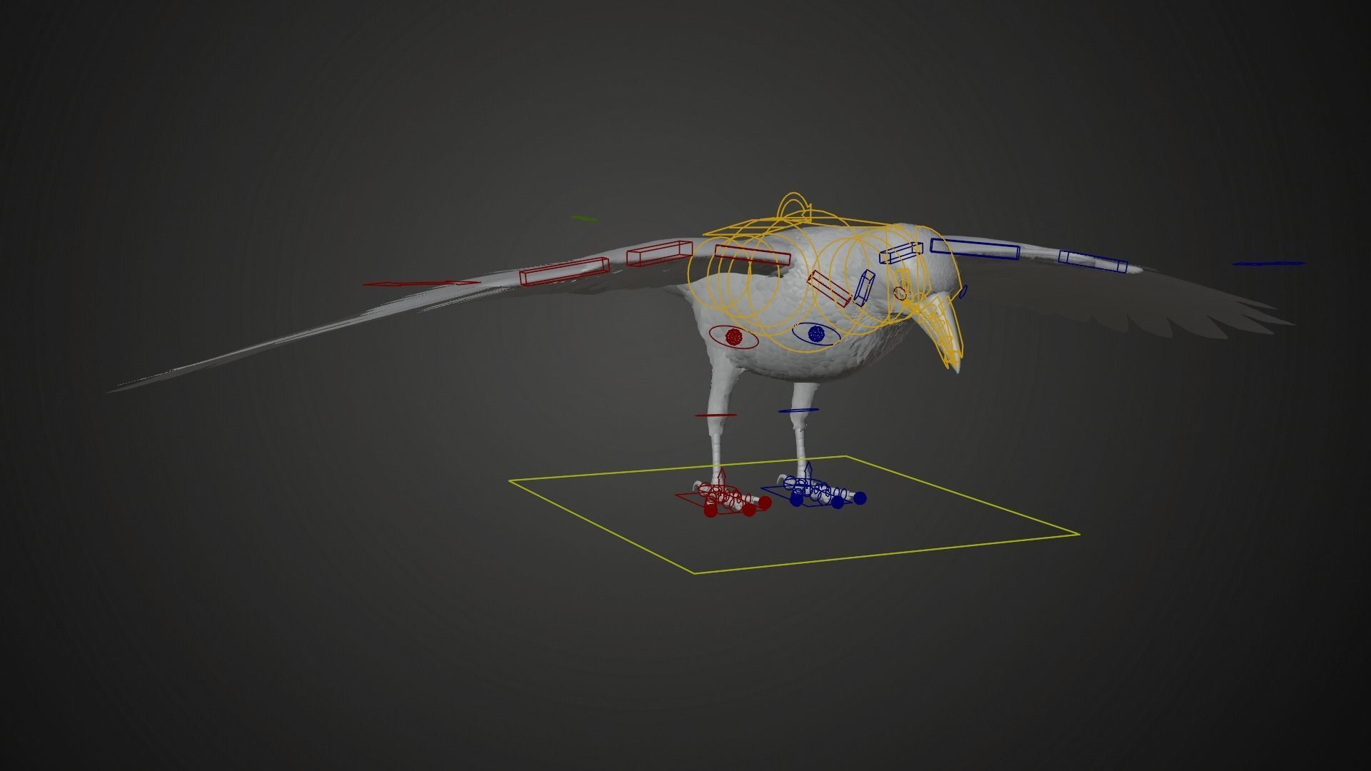 Carrion Crow Animated VFX Grace 3D model_22
