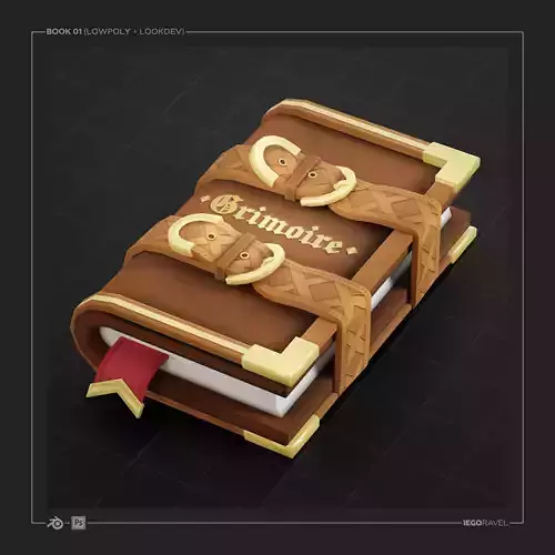 Grimoire leather book