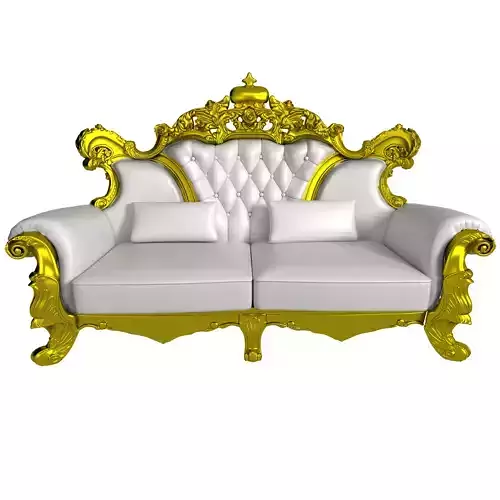 Classic Sofa Soft Low-poly Free 3D print model