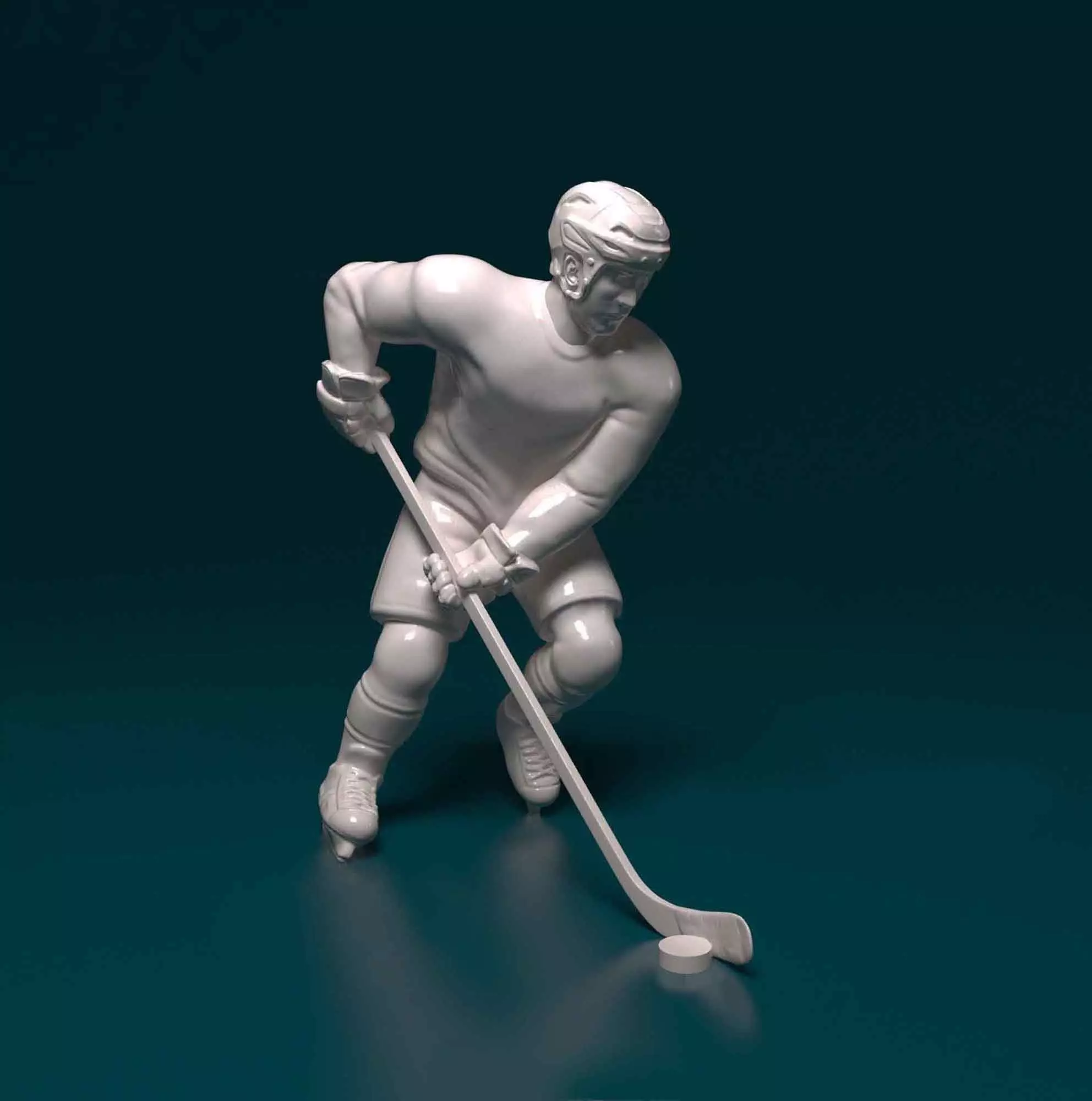 Ice hockey player 3D print model_0
