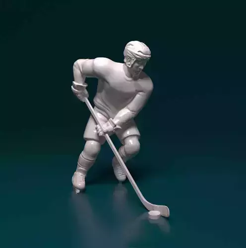 Ice hockey player 3D print model