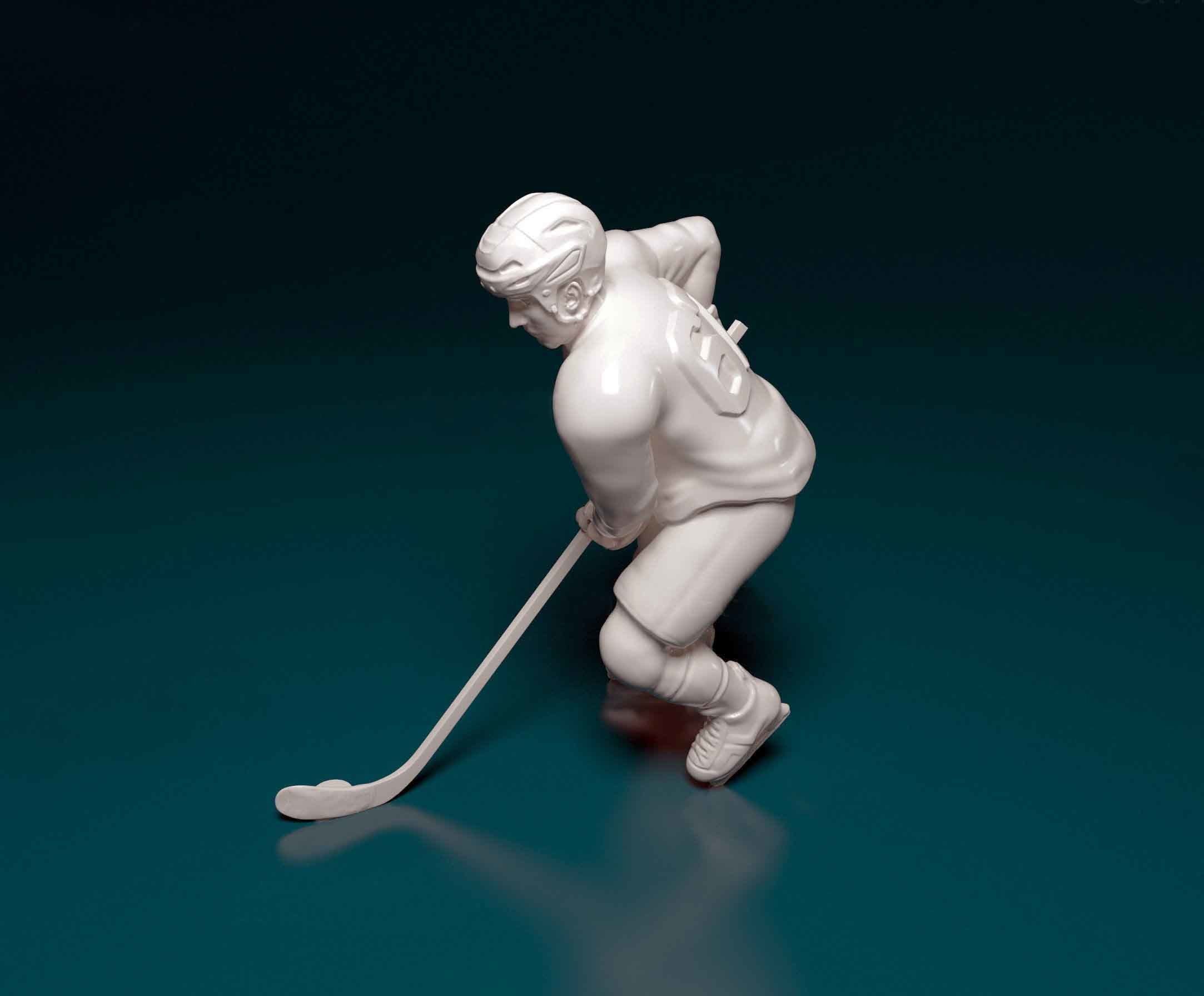 Ice hockey player 3D print model_7