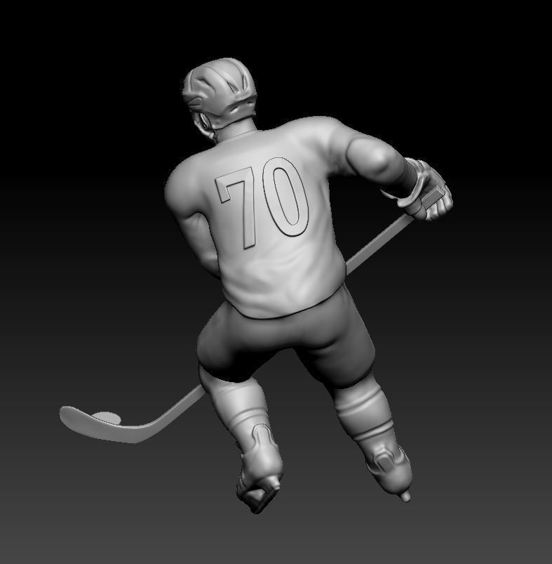 Ice hockey player 3D print model_10