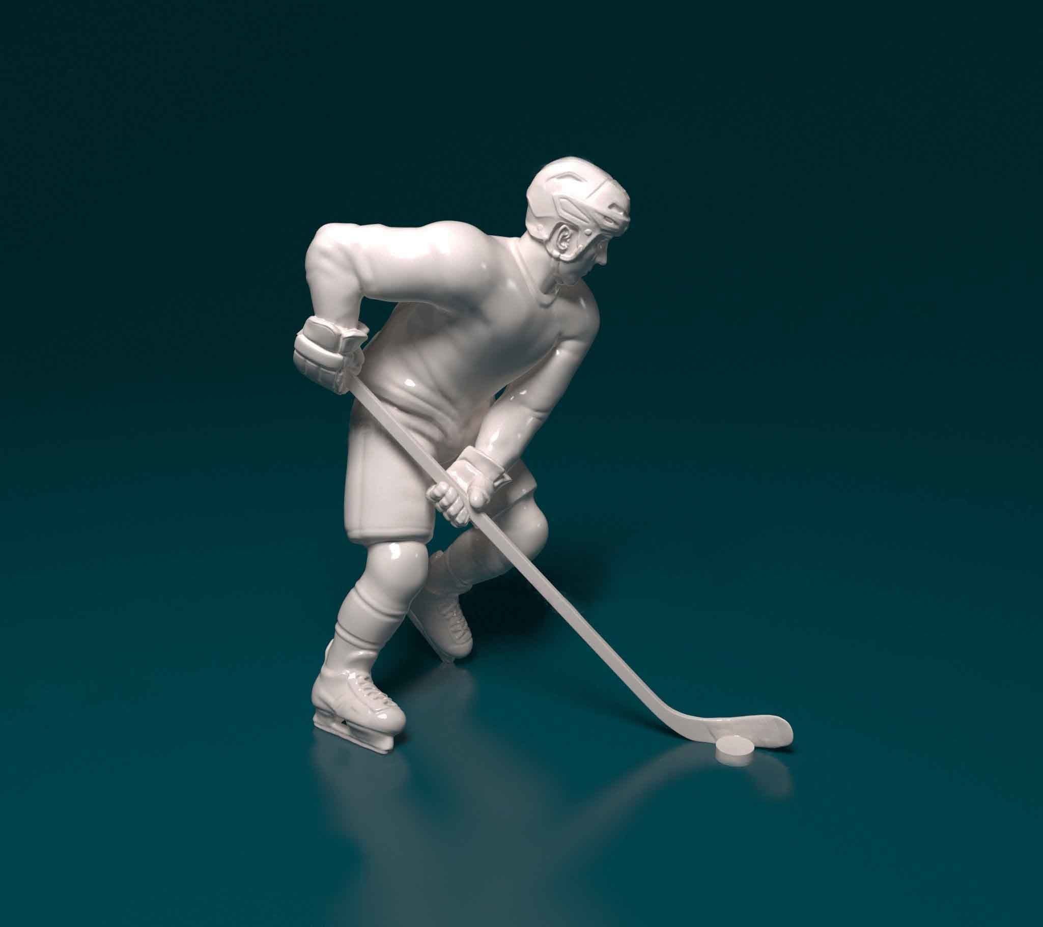 Ice hockey player 3D print model_1