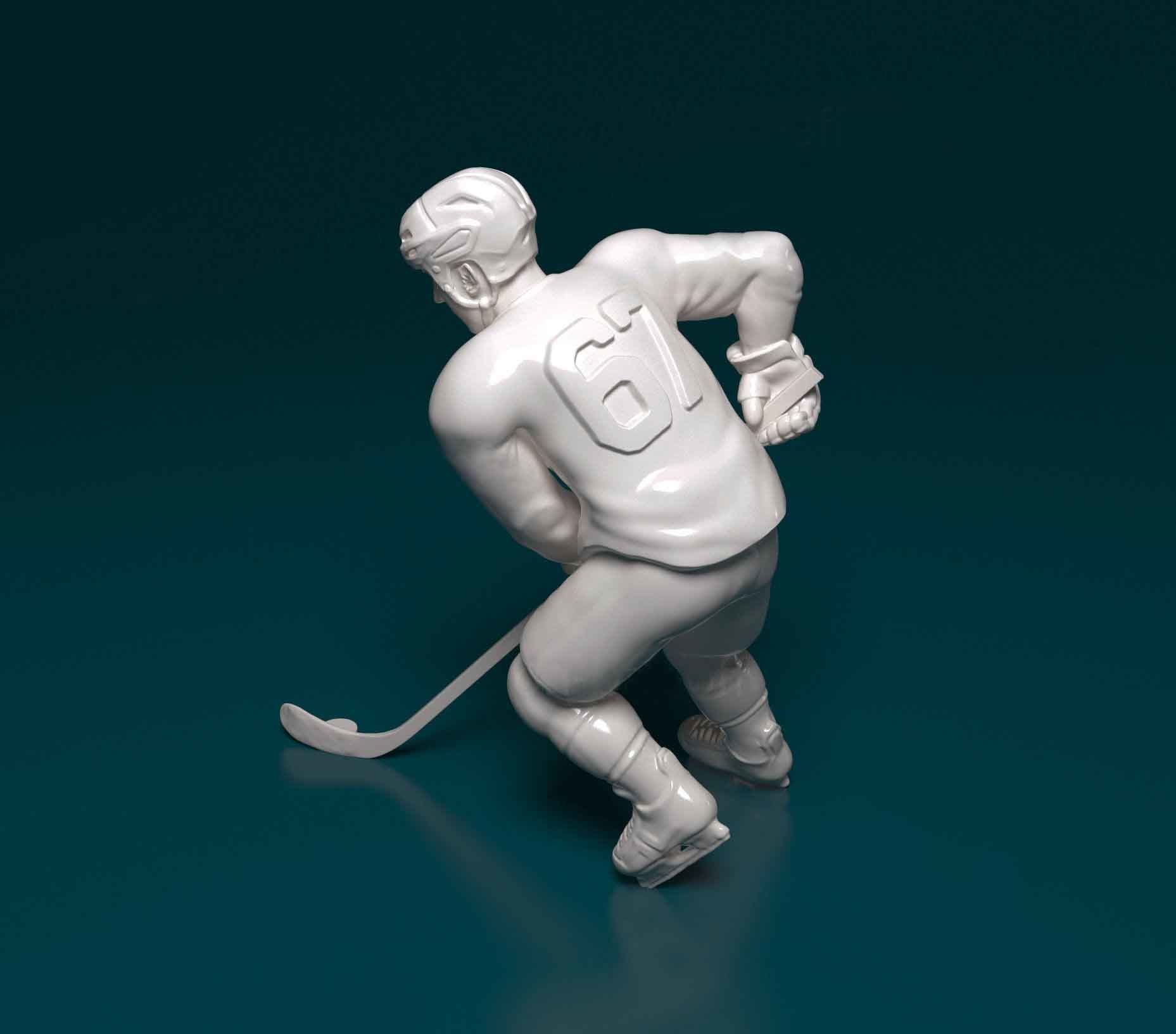 Ice hockey player 3D print model_3