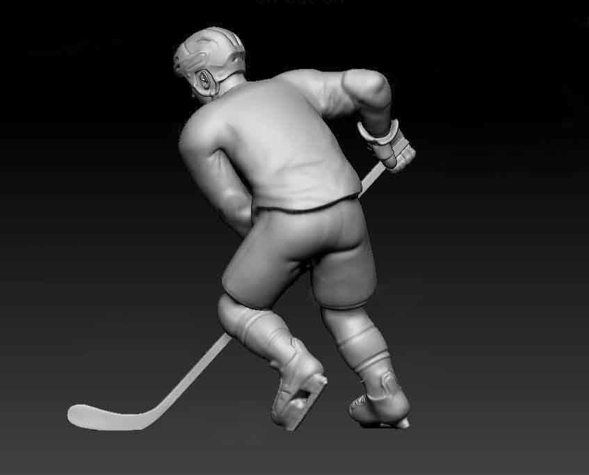 Ice hockey player 3D print model_9
