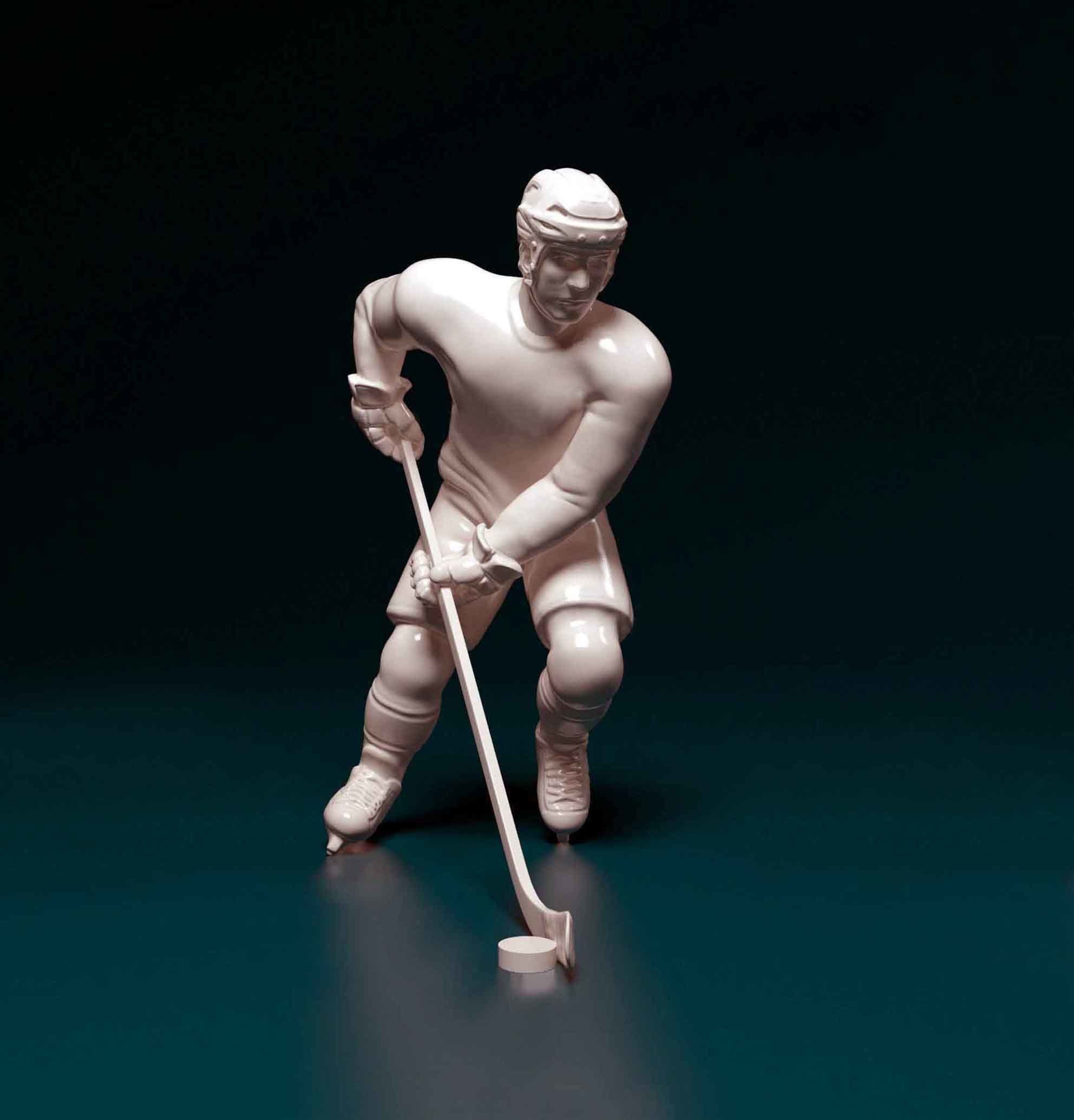 Ice hockey player 3D print model_5