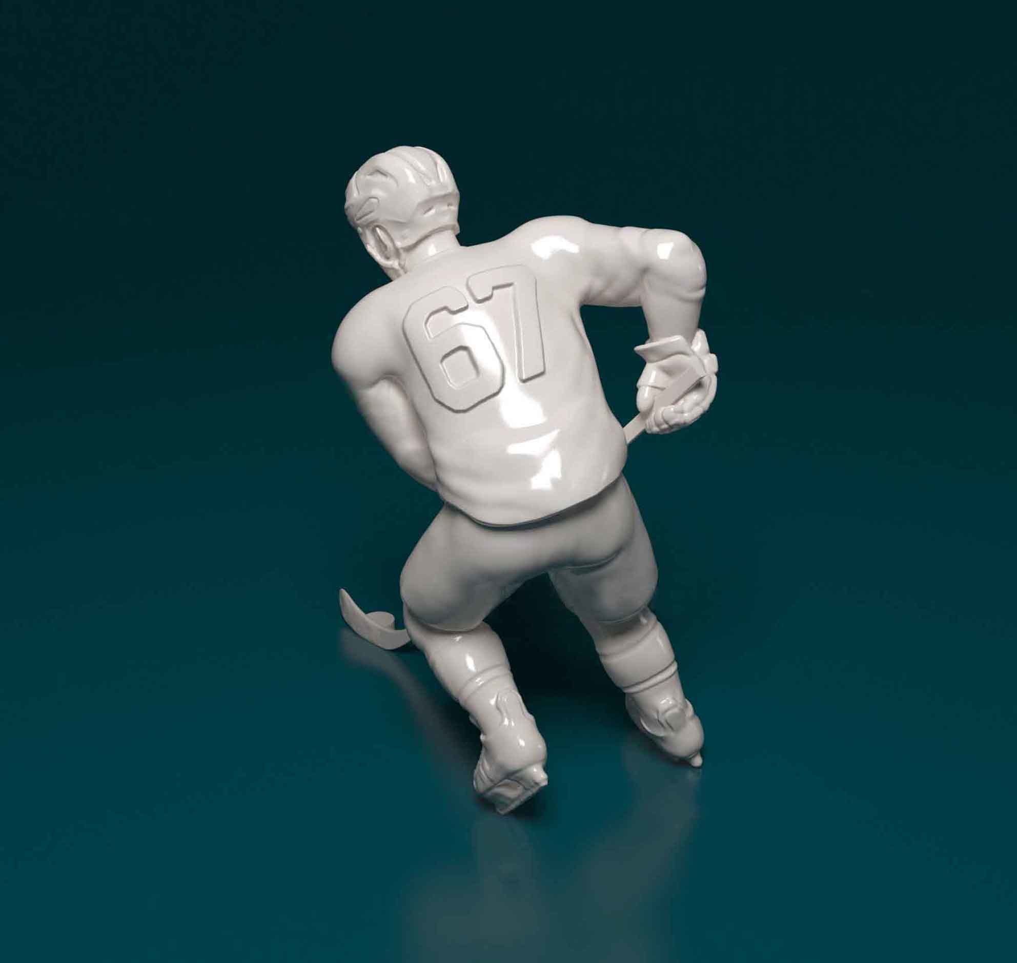 Ice hockey player 3D print model_4