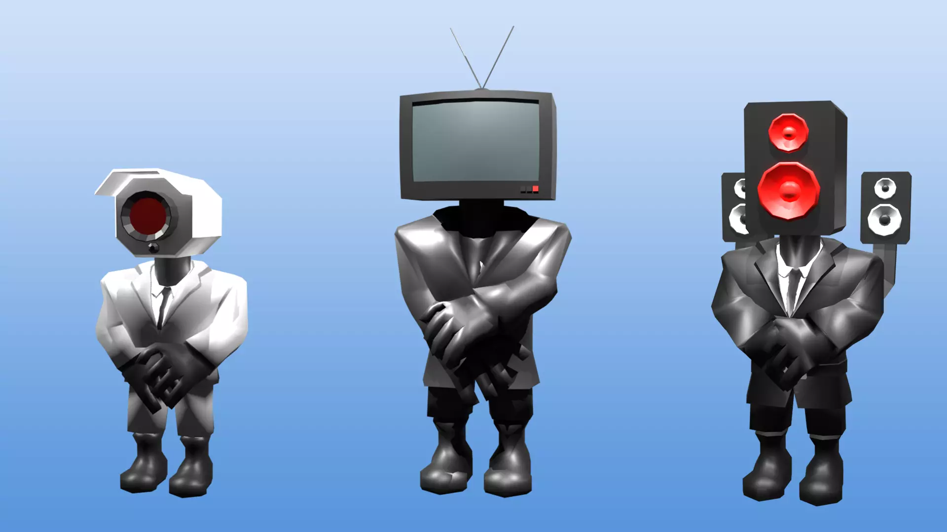 Skibidi Camera Man Lowpoly Mobile Game Low-poly 3D model_0